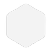 لوح خشبي مضلع لون ابيض مقاس 45*45 سماكة 1.8 سم