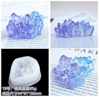 14 قطعة قوالب سيليكون اشكال كريستالية ثلاثية الأبع...