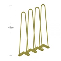 أرجل طاولات حديدية لون ذهبي طول 45 سم عدد 4 حبة