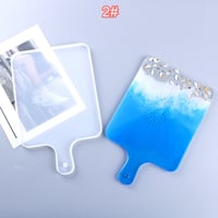 قوالب سيليكون صينية 2 قطعة مستطيلة و دائرية