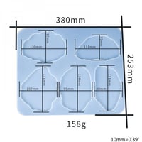 قالب سيليكون 5 كوسترات حاملات اكواب