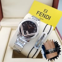 ساعة واسوارة فيندي رجالي