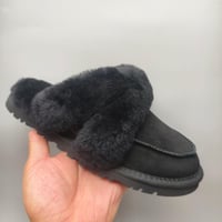 سليبر شتوي فرو نسائي اسود