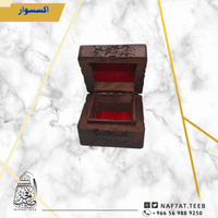 صندوق خشبي هندي منقوش مبطن بالمخمل