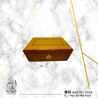 صندوق خشبي ملكي مزخرف ومبطن بالمخمل الناعم. (فارغ)
