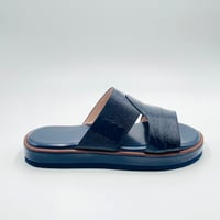 حذاء جلد ساق نعام مطبوع