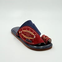 حذاء شامواه مطرز صوف كتان