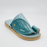 حذاء جلد ساق نعام ربل مرتفع