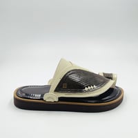 حذاء جلد سحليه طبيعي مطرز زري ذهبي