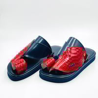 حذاء جلد ثعبان طبيعي