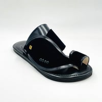 حذاء جلد مخمل اسود