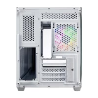 FSP S380 Mid Tower mATX PC Case Curved Glass – Whi...