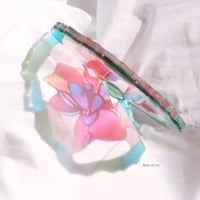 faux stained glass flowere كوستر