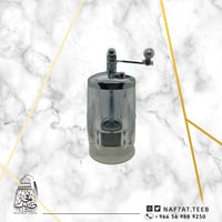 مطحنة زعفران يدوية ستانلس ستيل مع زجاج