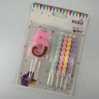 شموع باستيل ارقام 5