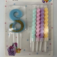 شموع باستيل ارقام 8