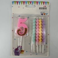 شموع باستيل ارقام 5