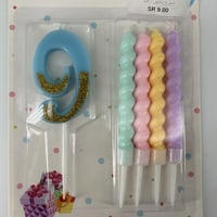 شموع باستيل ارقام 9