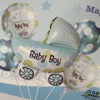 مجموعة بلونات سلة ولد بدون نفخ