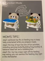 كرسي طعام اخضر مع لعب -/+ تغليف