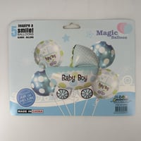 مجموعة بلونات سلة ولد مع نفخ