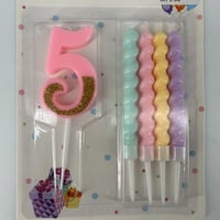 شموع باستيل ارقام 5