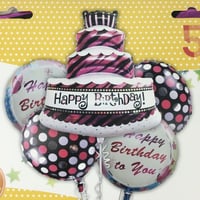 بلونات عيد ميلاد اصفر مع نفخ