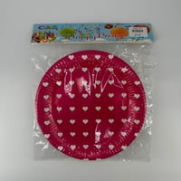 صحون حفلات قلوب وردي