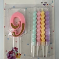 شموع باستيل ارقام 9