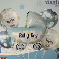 مجموعة بلونات سلة ولد مع نفخ