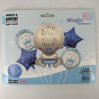 مجموعة بلونات بيبي ولد بدون نفخ