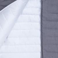 صديري المختلف شتوي دبل فيس ابيض / رمادي