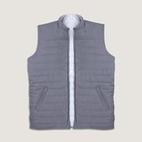 صديري المختلف شتوي دبل فيس ابيض / رمادي