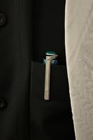 قلم كارتير سداسي-أزرق مموج