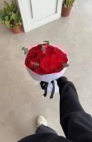 بوكيه ورد احمر جوري