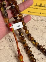 سبحه كهرمان حر شوائب طبيعية مع شكة تفصال يدوي