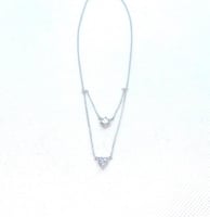 قلادة الجواهر الفضية من نفيس من الفضة المطلية بالذ...