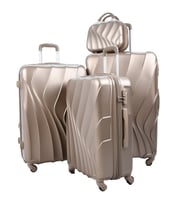 طقم شنط من 4 قطع + 1 مكياج من Morano - ذهبي