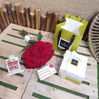 باقة ورد مع ربع باتشي