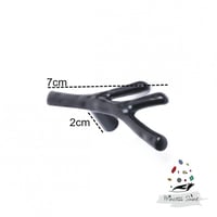328 - مقبض فرع شجرة صغير اسود ( قطعتين )