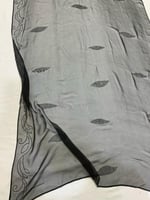 طرحة طبيعي شفافه غير مخرمة كرستال اسود