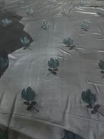 قماش شيفون تطريز خيط وكرستال ٣ متر عرضين