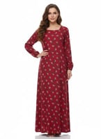 قميص روز شالكي كم طويل