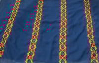 درع عسيري شيفون مطرز بخيط ٣متر ونصف (عرض واحد )