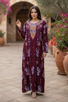 جلابية قطن مطرزة