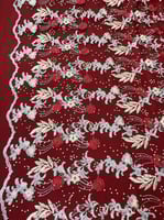 قماش سهرة تل مع تطريز خيط وكرستال