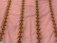 درع عسيري شيفون مطرز بخيط ٣متر ونصف (عرض واحد )