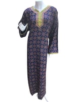 جلابية كشميري كم طويل تطريز خيط