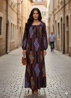 قميص روز كم طويل (مغسول القماش قبل التفصيل) ما يقص...