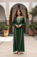 جلابية قطن مطرزة